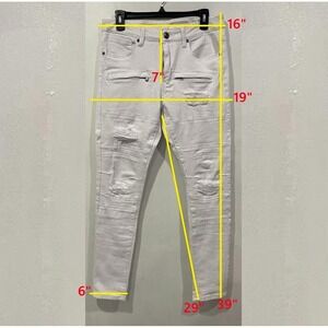 Gorigao Women Jeans Distressed Ripped Skinny Slim Fit Denim Pant Zipper Pocket S